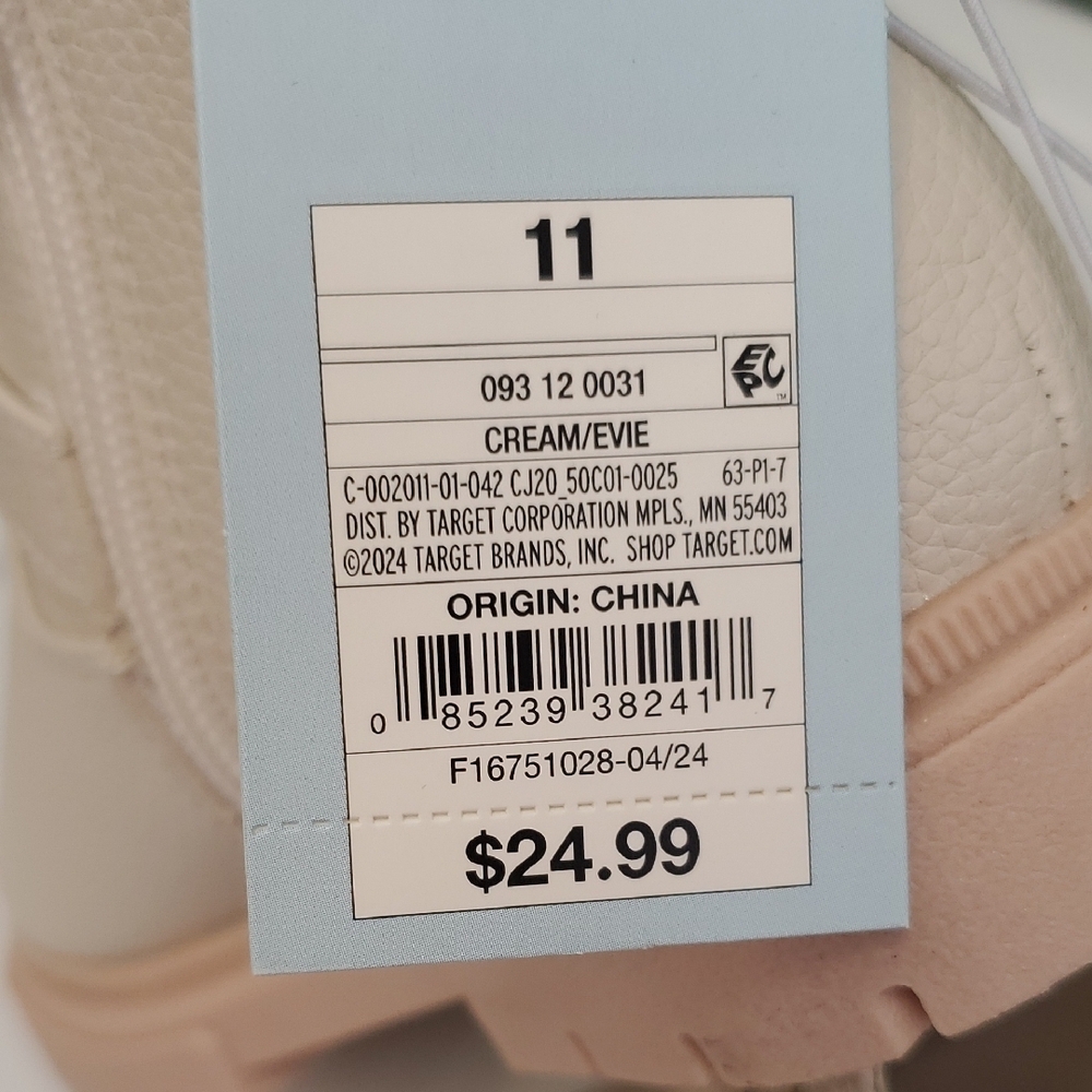 Cat & Jack Cream Kids Boots - Picture 2 of 6
